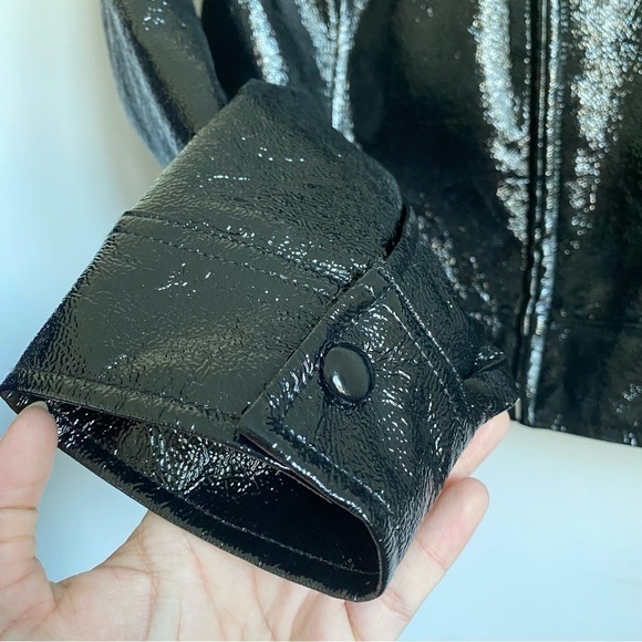 ARITZIA Wilfred Tempest Jacket • Black Faux Leather Vegan Sherpa • M Medium - Picture 3 of 9